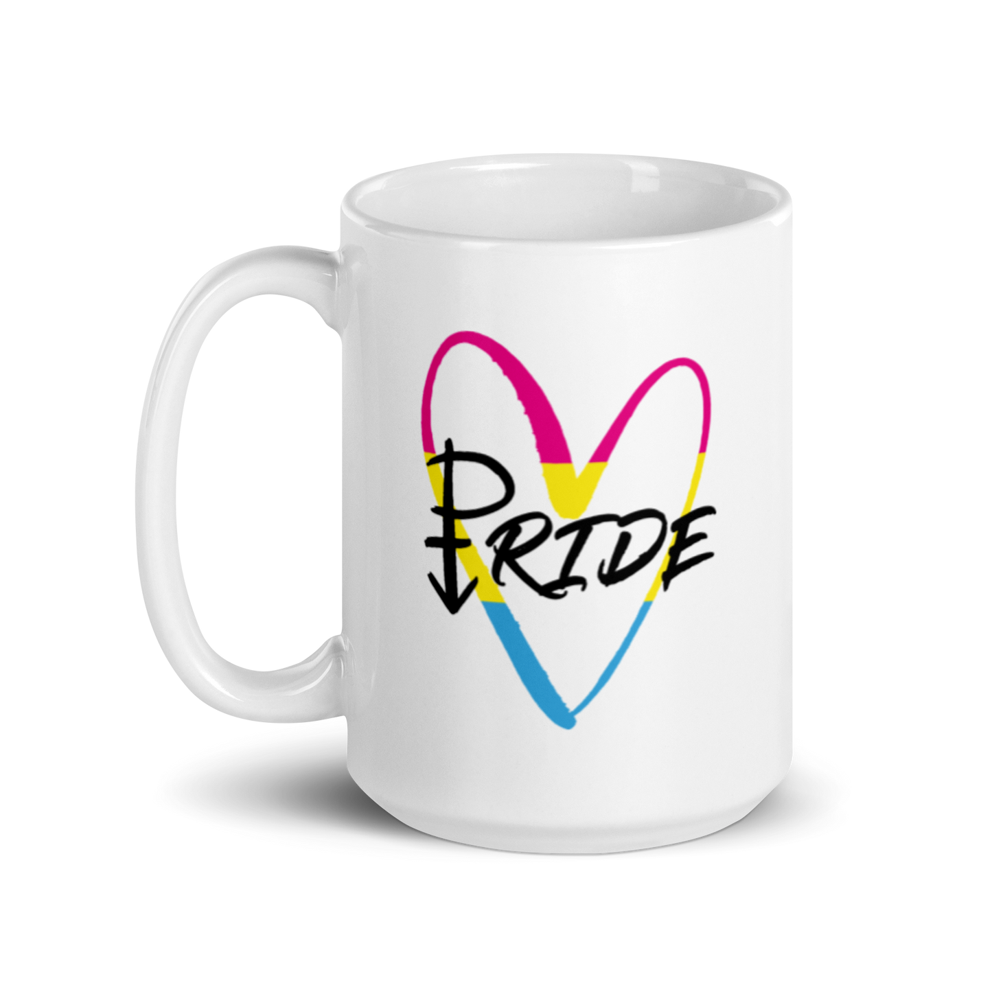 "Pride" Pansexual Pride White Glossy Mug