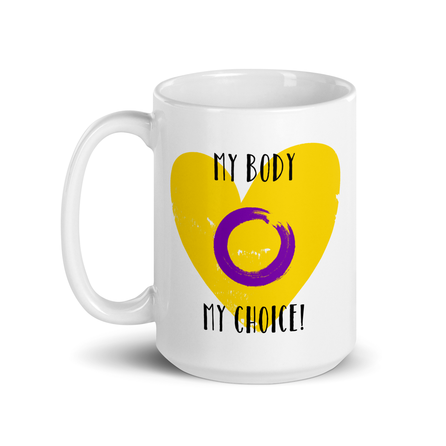 "My Body, My Choice" White Glossy Mug
