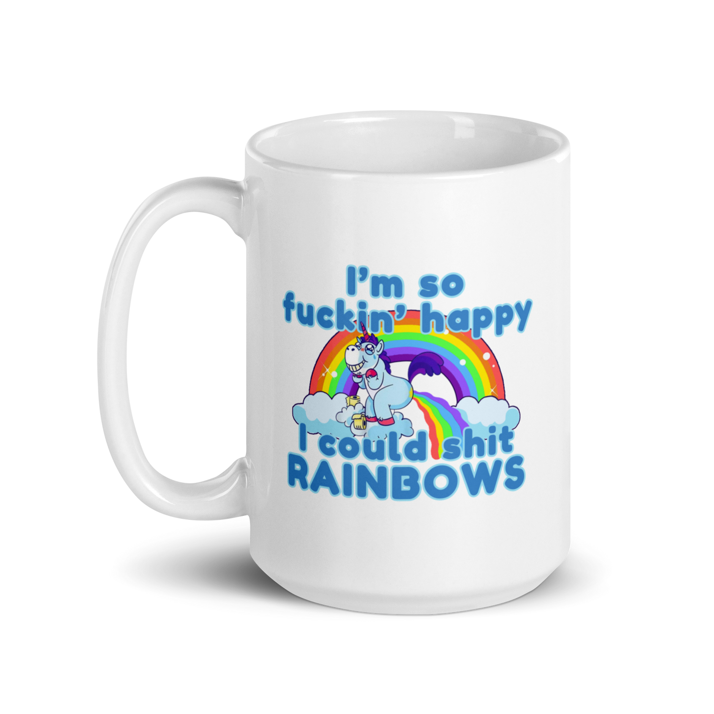 'So Happy' White Glossy Mug
