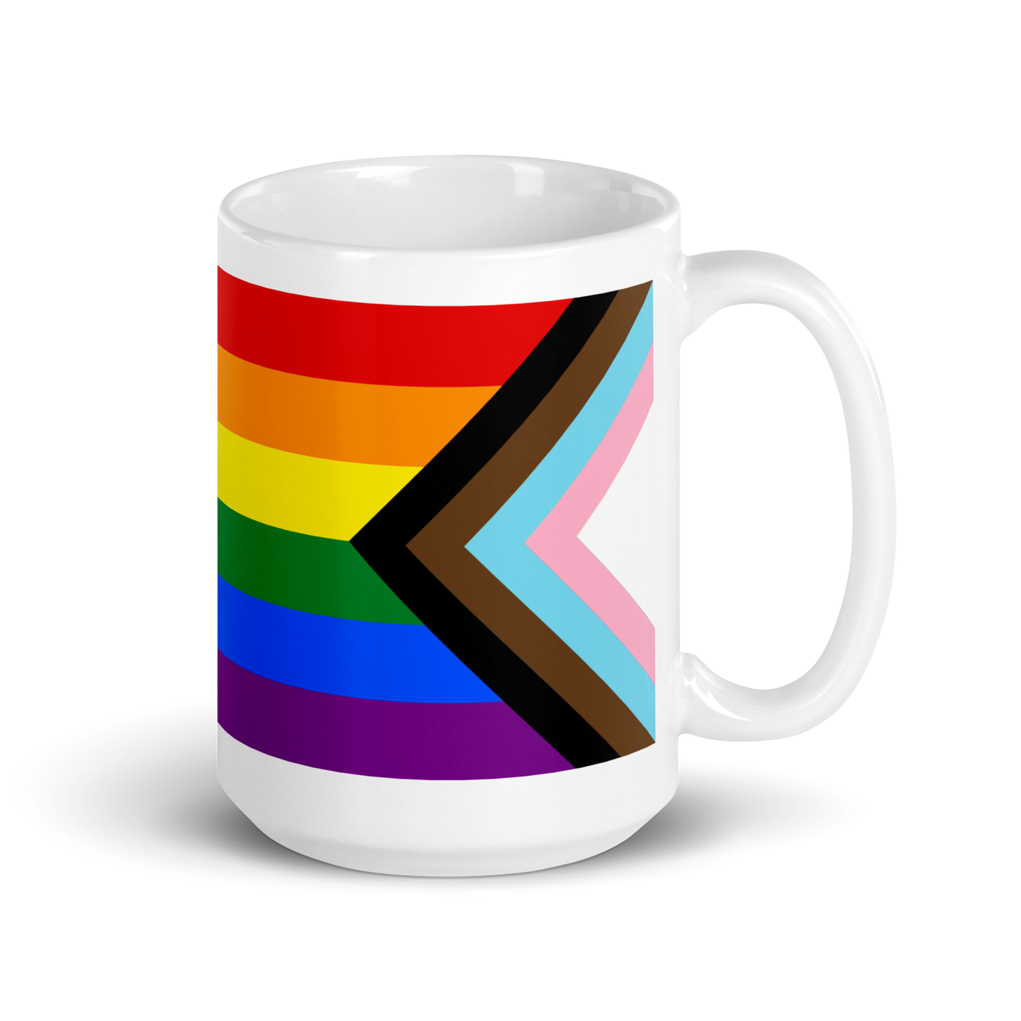 'Progressive Pride' White Glossy Mug
