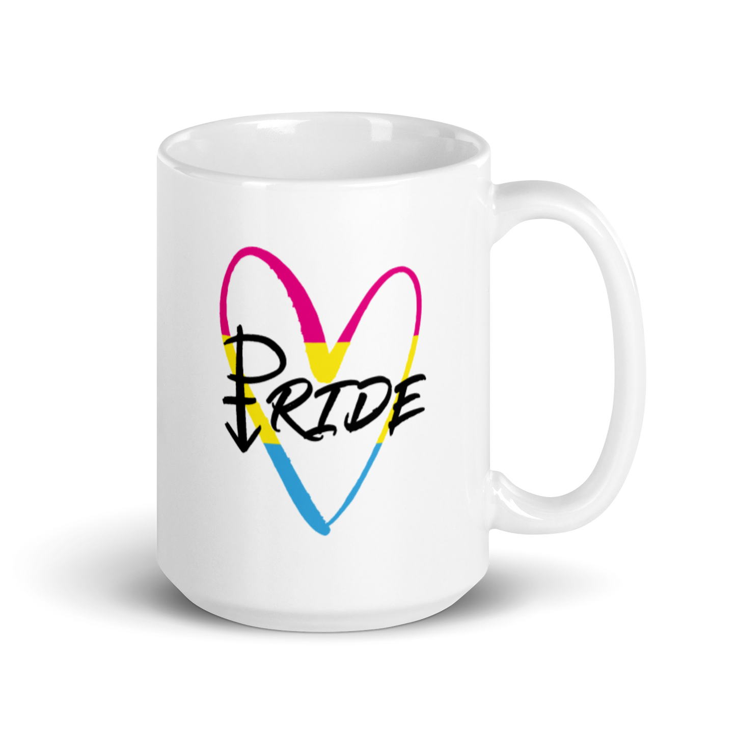 "Pride" Pansexual Pride White Glossy Mug
