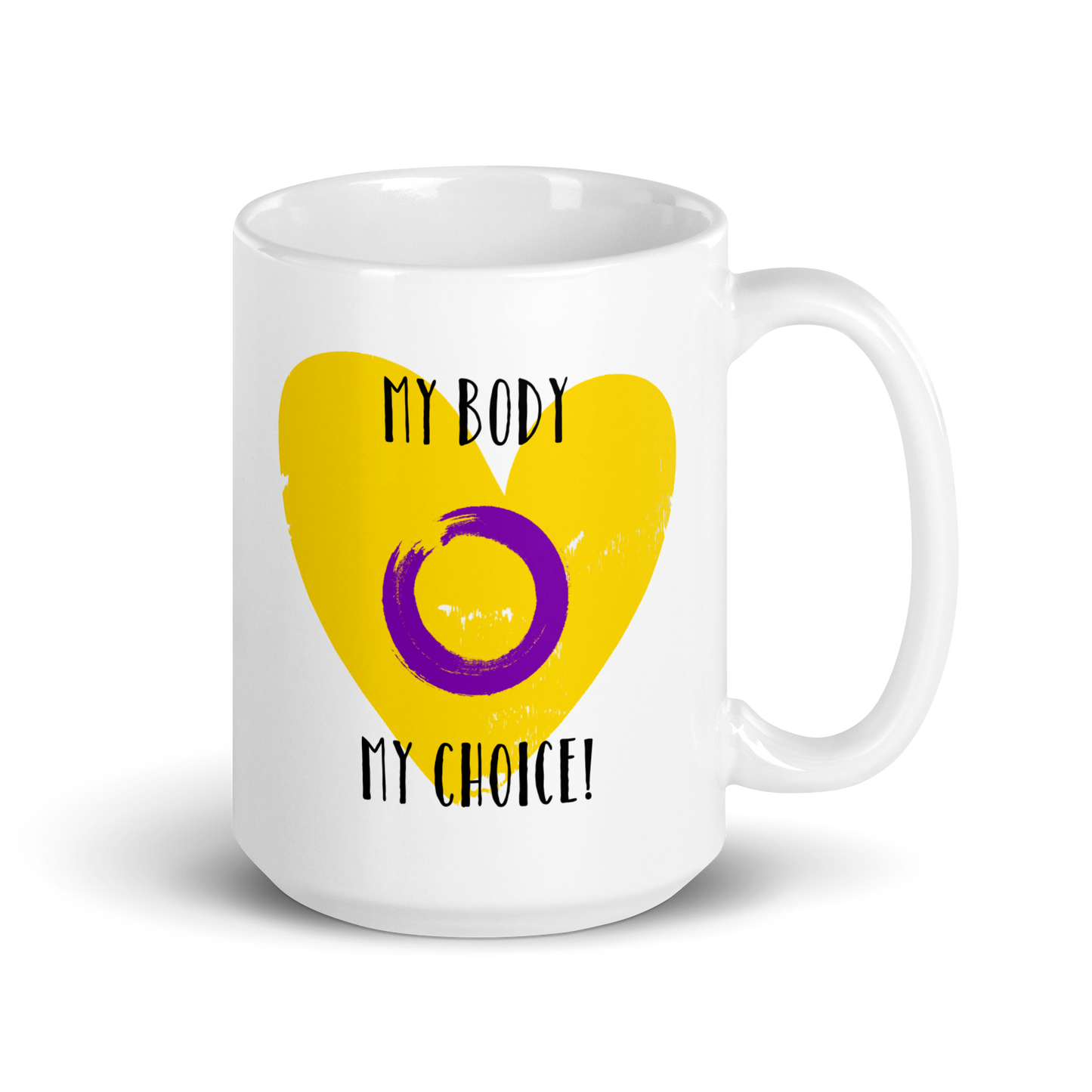 "My Body, My Choice" White Glossy Mug
