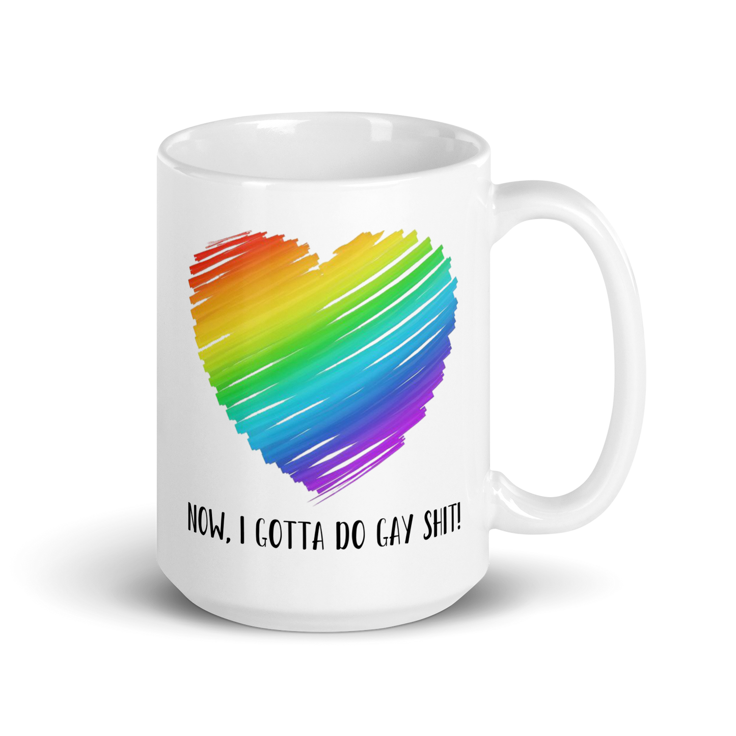"I Woke Up Gay Again!" Gay Pride White Glossy Mug