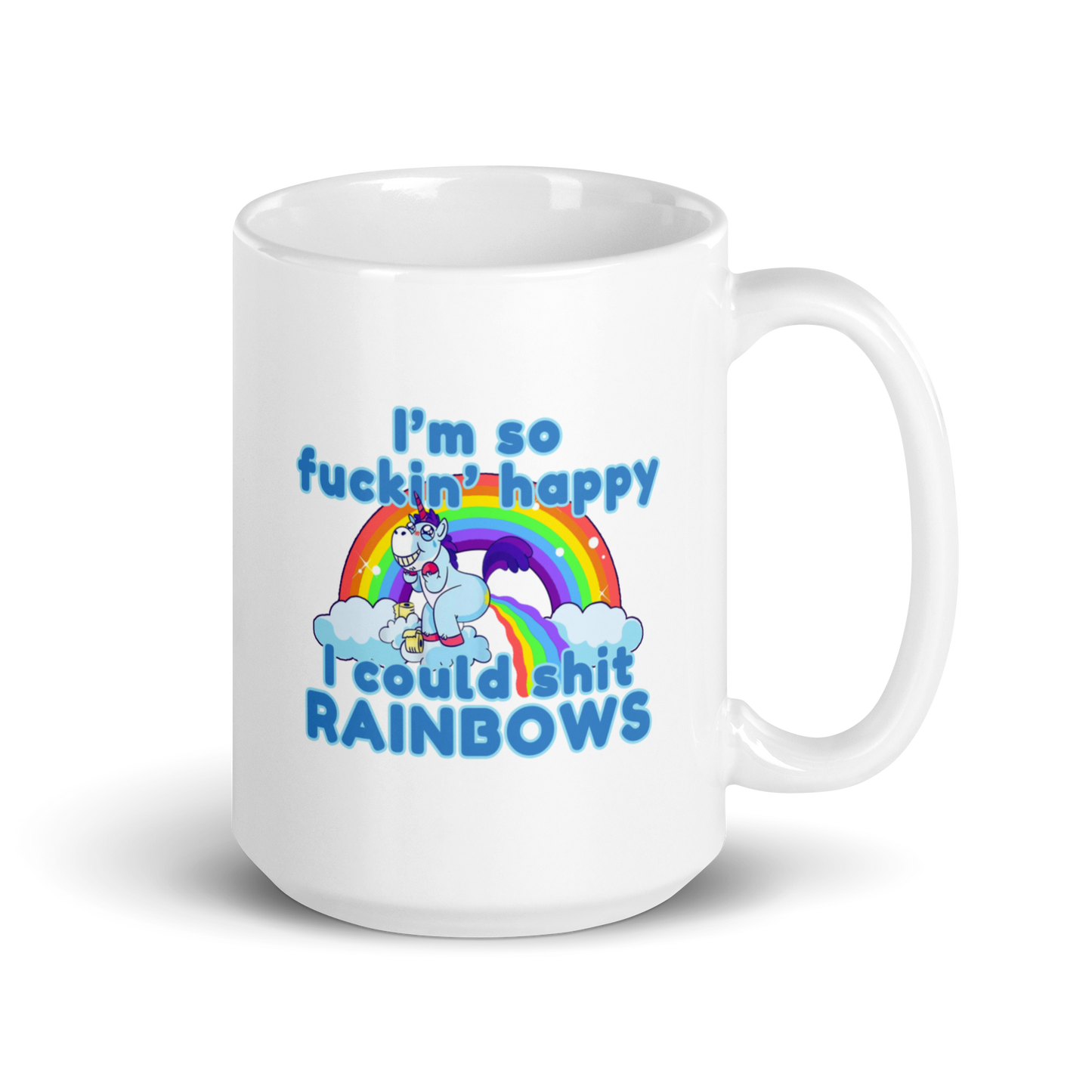 'So Happy' White Glossy Mug