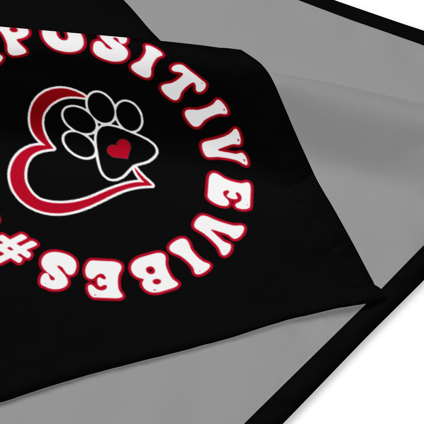 #Lovenpositivevibes Pet Bandana White