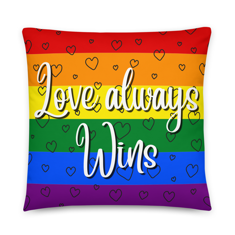 'Stick With Love, Love Always Wins' Throw Pillow