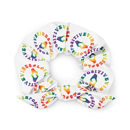 #Lovenpositivevibes Rainbow Scrunchie