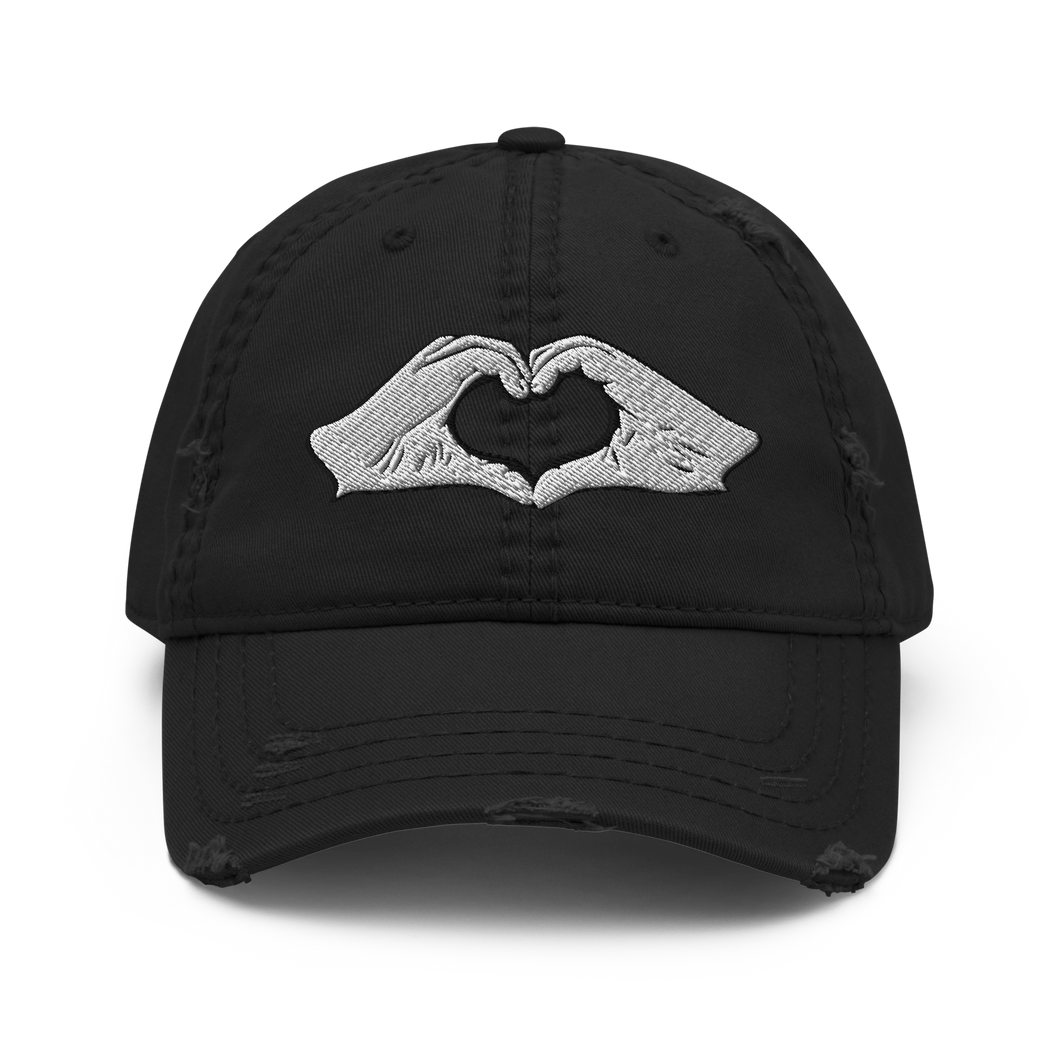 'Heart Hands' Distressed Hat