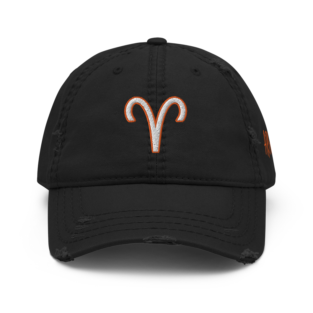 'Aries Sign' Distressed Hat