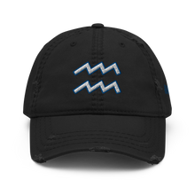 Load image into Gallery viewer, &#39;Aquarius Sign&#39; Distressed Hat
