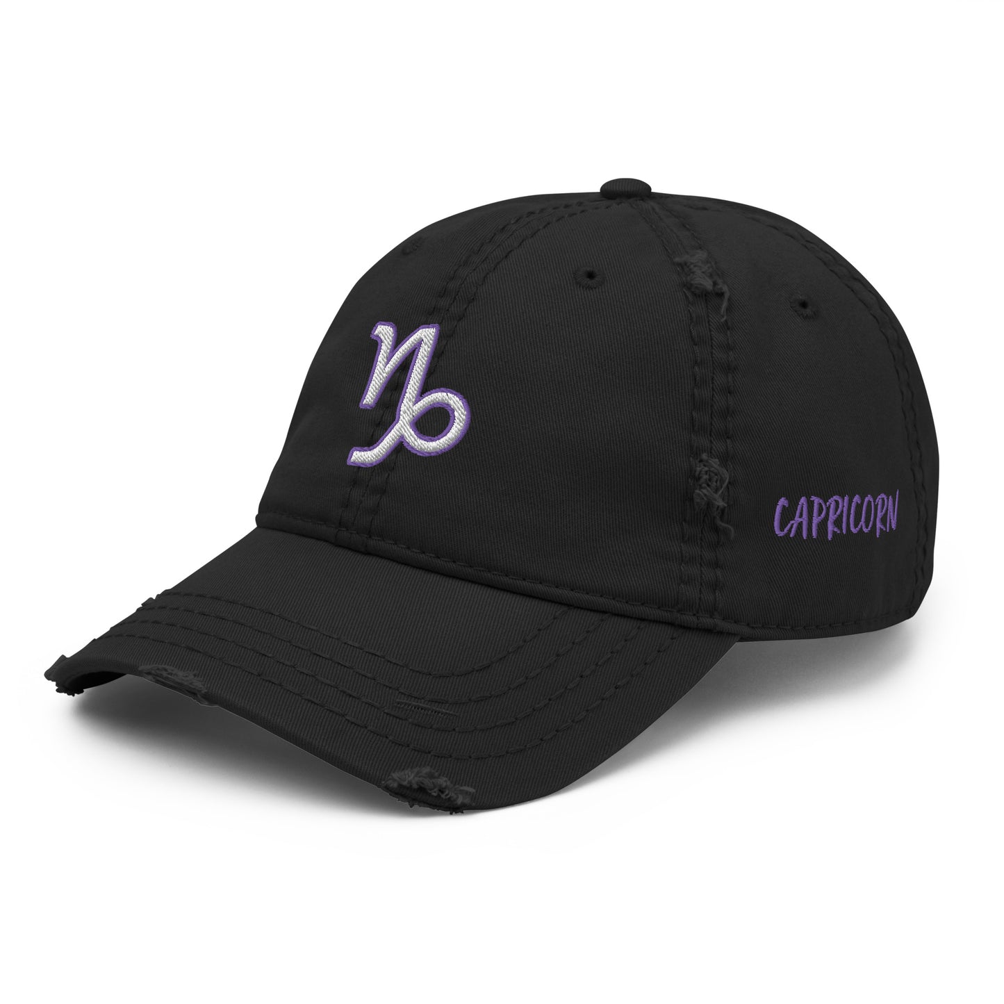 'Capricorn Sign' Distressed Hat
