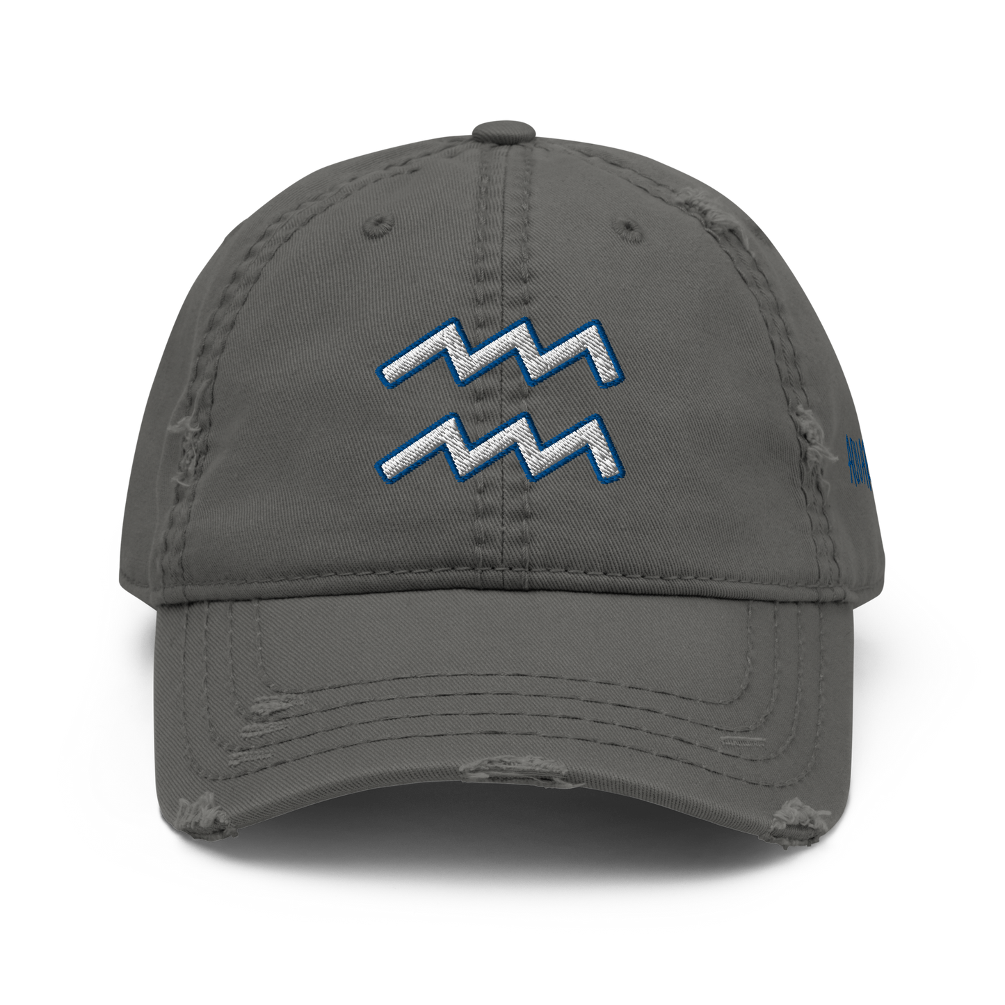 'Aquarius Sign' Distressed Hat