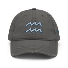 Load image into Gallery viewer, &#39;Aquarius Sign&#39; Distressed Hat
