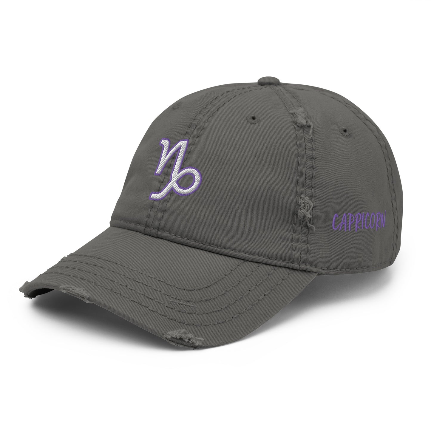 'Capricorn Sign' Distressed Hat