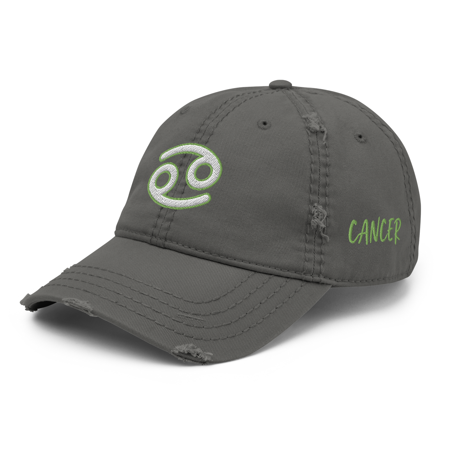 'Cancer Sign' Distressed Hat