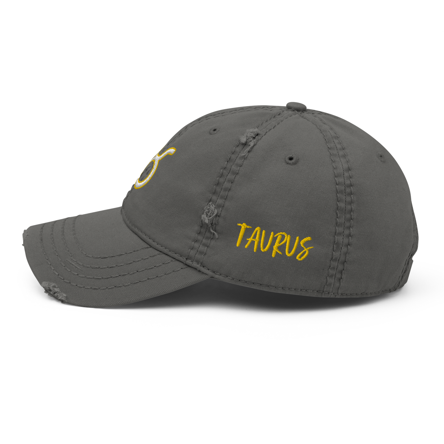 'Taurus Sign' Distressed Hat