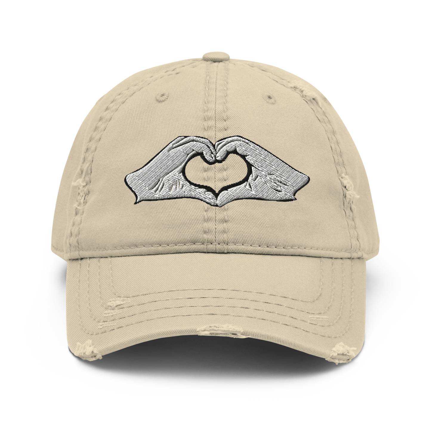 'Heart Hands' Distressed Hat