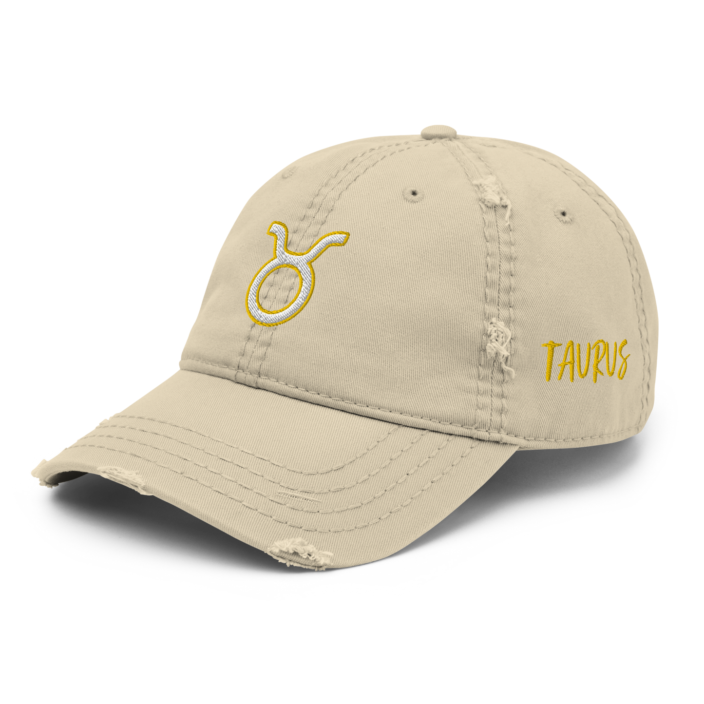 'Taurus Sign' Distressed Hat