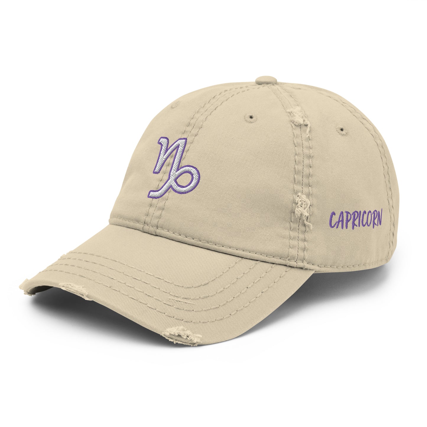 'Capricorn Sign' Distressed Hat
