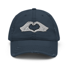 Load image into Gallery viewer, &#39;Heart Hands&#39; Distressed Hat
