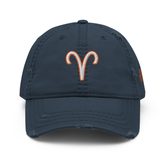 'Aries Sign' Distressed Hat