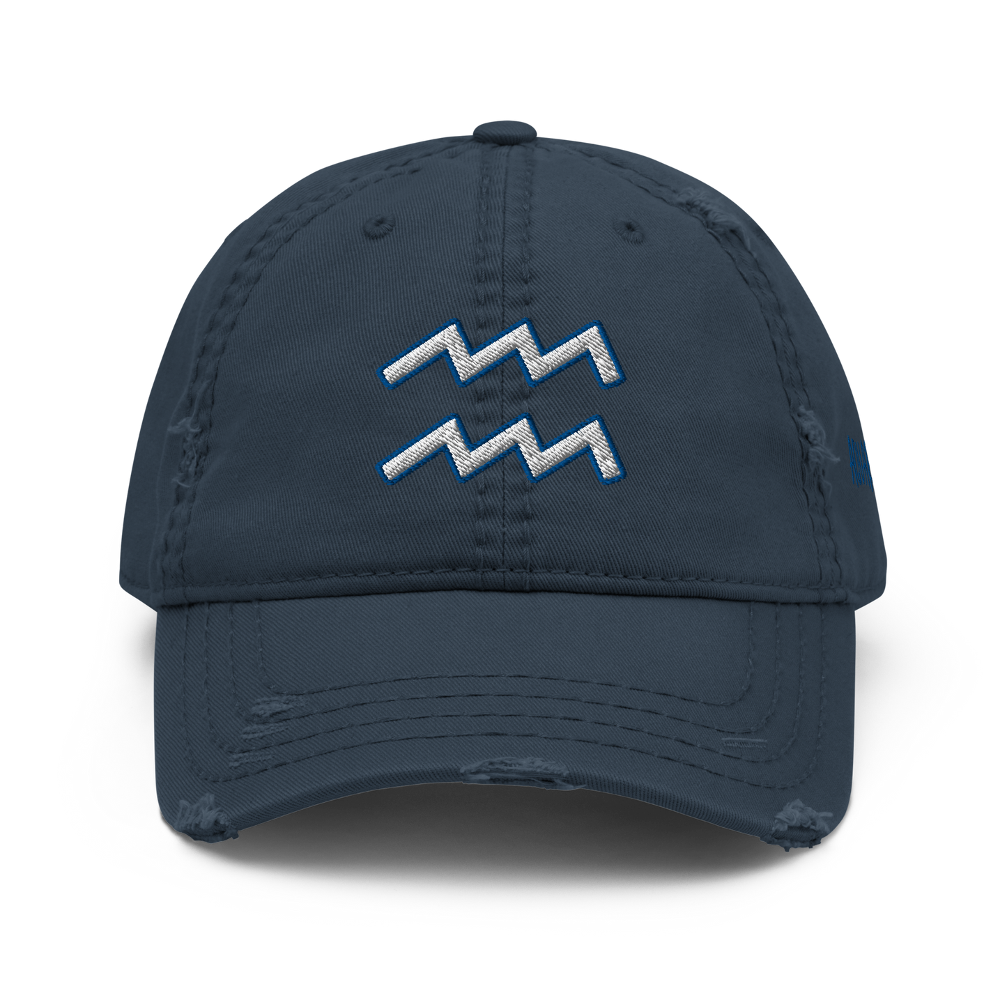 'Aquarius Sign' Distressed Hat