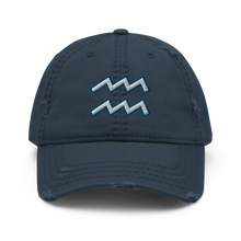 Load image into Gallery viewer, &#39;Aquarius Sign&#39; Distressed Hat
