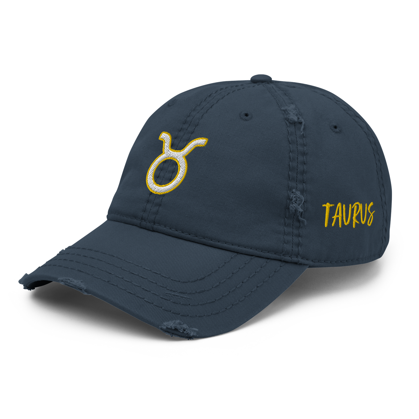 'Taurus Sign' Distressed Hat