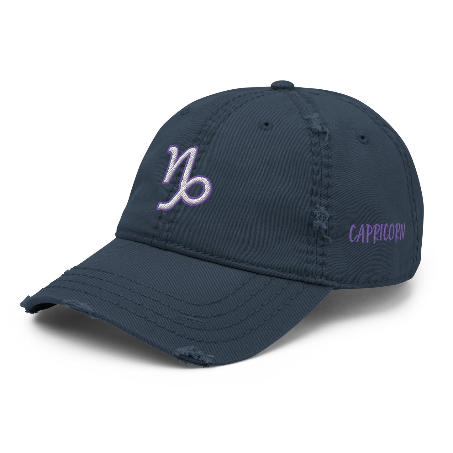 'Capricorn Sign' Distressed Hat